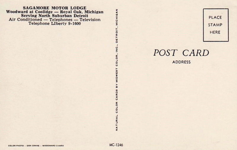 Sagamore Motor Lodge - Old Postcard
